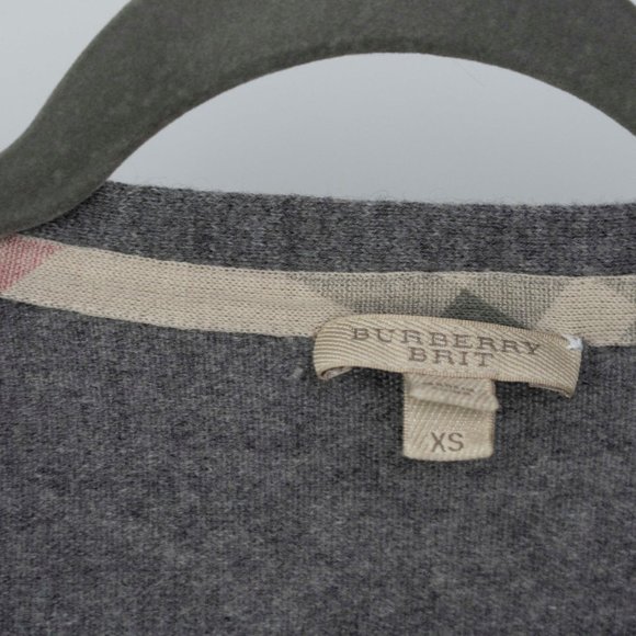Burberry Brit Grey Cashmere Cardigan - XS - Picture 2 of 5